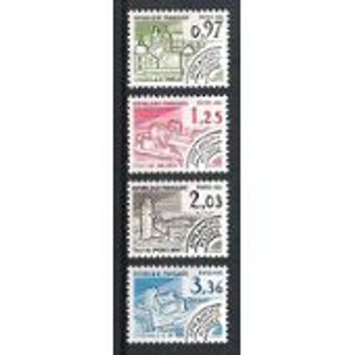 France, 1982, Préoblitérés, Monuments Historiques, N°174 À 177, Neufs