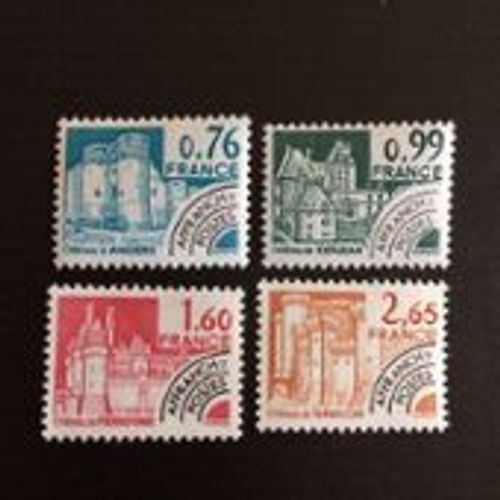France Préoblitérés 1980 Yt Nº 166 À 169 Neufs - Monuments Historiques