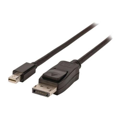 Câble Mini DisplayPort Mâle vers Display Port Mâle 2m Noir Connectland