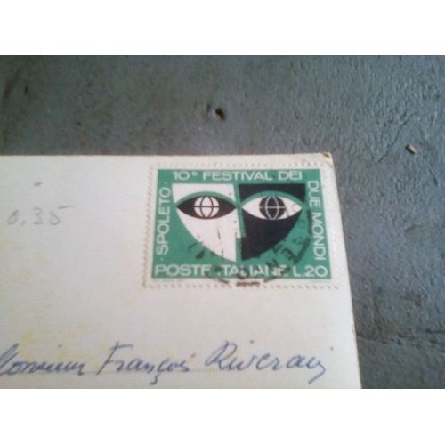 Timbre Italie 20 Lire 10e Festival Del Due Mondi