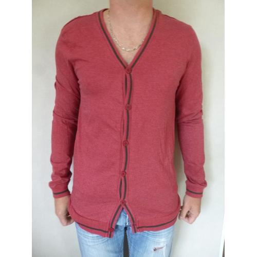 Gilet Rouge Brique - Col En V - Coolcat