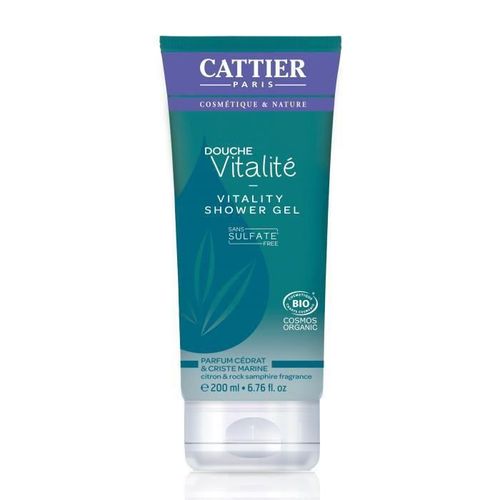 Cattier Gel Douche Sans Sulfates Bio Douche Vitalite -Cedrat Et Criste Marine- 200 Ml 