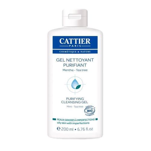 Cattier Gel Nettoyant Purifiant Bio Peaux Grasses A Imperfections 200 Ml 