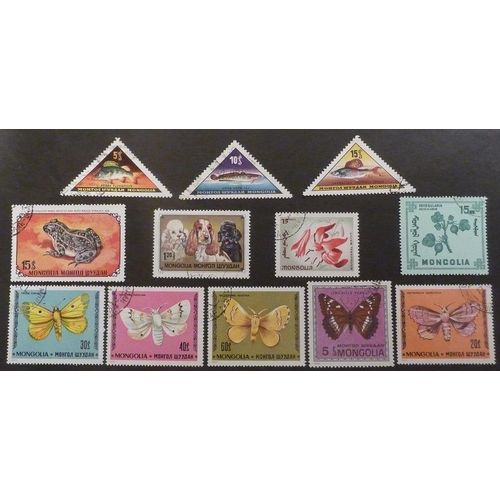 Mongolie Oblitéré Lot De 12 Timbres De 1963-78 Nature Et Faune