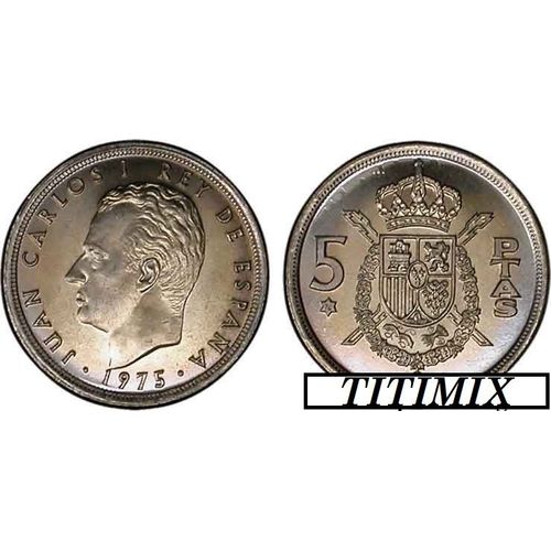 Lot 6 Pièces Espagne 1957.1975 Et 1980 - 5 Ptas - Pesetas - Juan Carlos