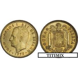 Lot 2 Pièces Espagne 1975 - 1 Pta - Una Peseta - Juan Carlos