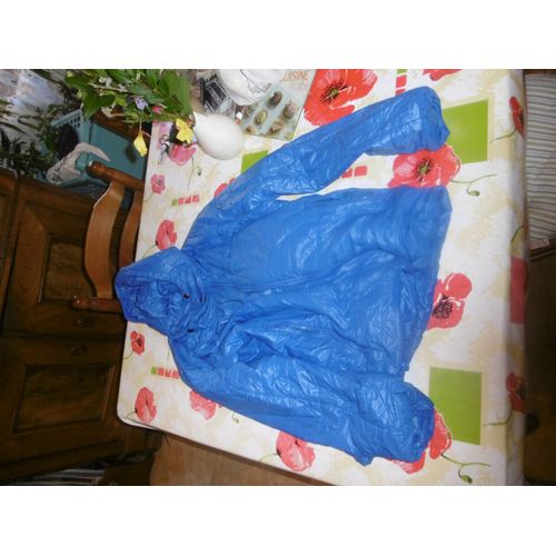 Parka Bleu Ciel T. M 3 Suisses Déperlante Polyamide