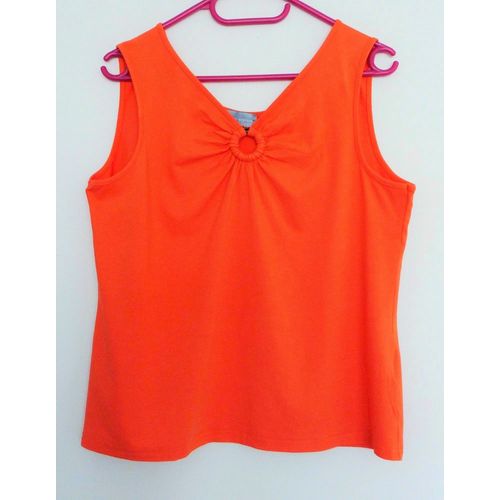 Débardeur Orange. Fashion Express. Viscose. Elasthanne. Taille 46