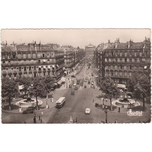 Cp 65 - Paris (75) - Avenue De L'opéra - Timbrée, Oblitérée Et Correspondance Le 14 Septembre 1956