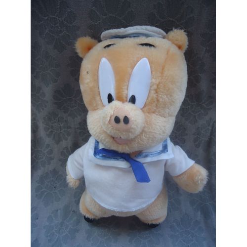 Cochon Porky En Peluche Grand Marin Looney Tunes 33 Cm Play By Play