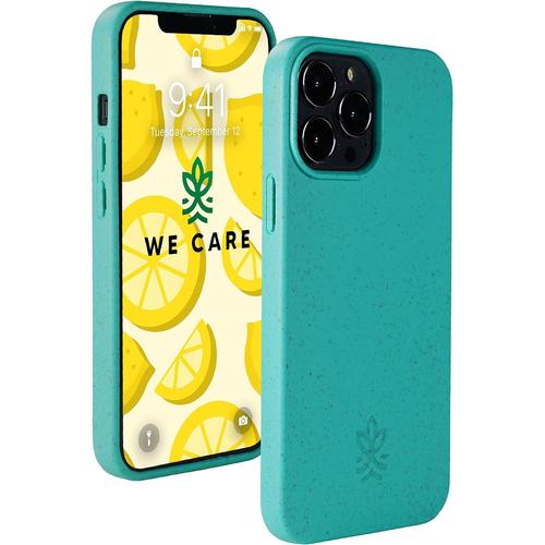 Coque De Protection Durable Pour Iphone 13 Pro Max En Biomatériau Pas De Plastique Turquoise