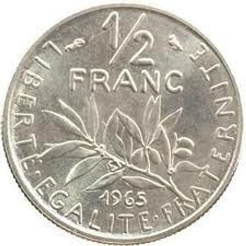 Lot 3 Pièces Monnaie 50 Cts Centimes 1/2 Franc France 1965.1971.1977