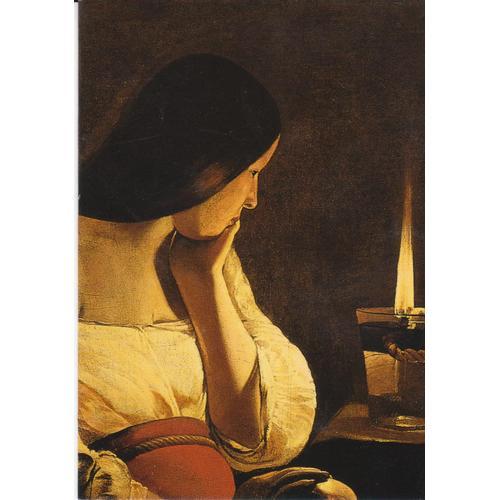 Cp Dépliante Secours Populaire Français -La Madeleine À La Veilleuse(Détail) - Georges De La Tour (1593-1652) - Musée Du Louvre- (Cp Neuve Non Circulée)