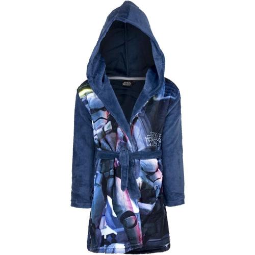 Peignoir Polaire Star Wars 4 Ans Robe De Chambre Capuche Bleu