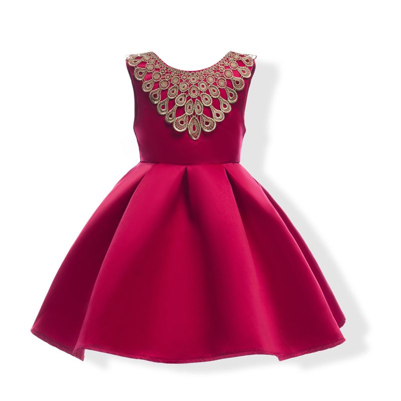 Robe De Fille Robe D Anniversaire Robe De Fille D Honneur Enfants Vetements Robe Decollete Dos Nu Zs Rakuten