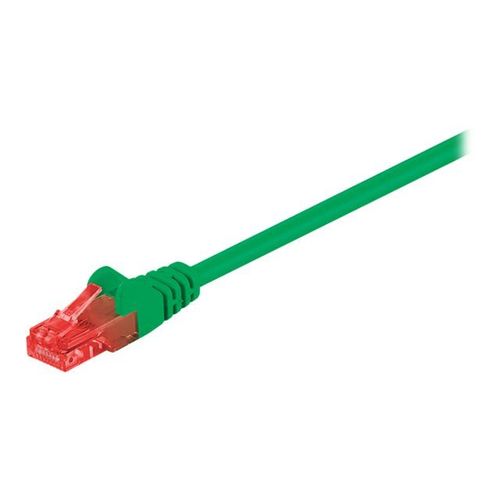 goobay - Cordon de raccordement - RJ-45 (M) pour RJ-45 (M) - 25 cm - UTP - CAT 6 - moulé - vert