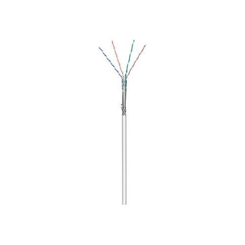 goobay - Câble en vrac - 100 m - SF/UTP - CAT 5e - intérieur, rond, bloqué - gris