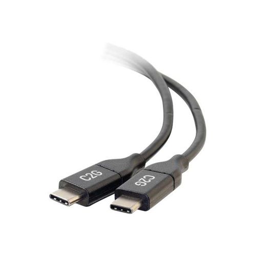 C2G 1.8m (6ft) USB C Cable - USB 2.0 (5A) - M/M USB Type C Cable - Black - Câble USB - 24 pin USB-C (M) pour 24 pin USB-C (M) - USB 2.0 - 5 A - 1.8 m - noir