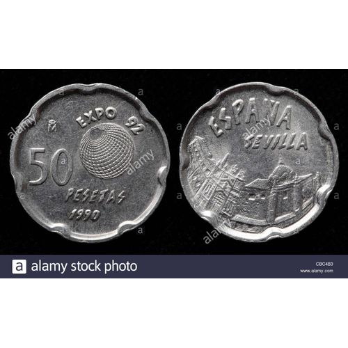 Pièce Monnaie Espagne 1990 - 50 Ptas - Pesetas - Sevilla Expo 92