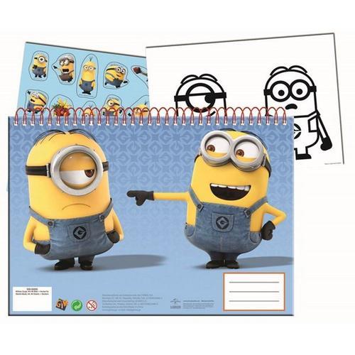 Cahier De Dessin, Livre De Coloriage A4 + Stickers Les Minions