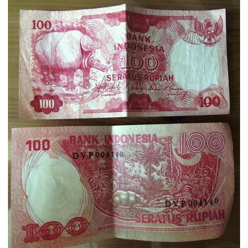 Billet Bank Indonesia De 100 Seratus Rupian De 1977