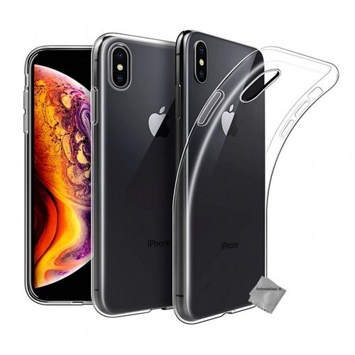 Housse Etui Coque Silicone Gel Pour Apple Iphone Xs Max + Film Ecran Transparent Tpu