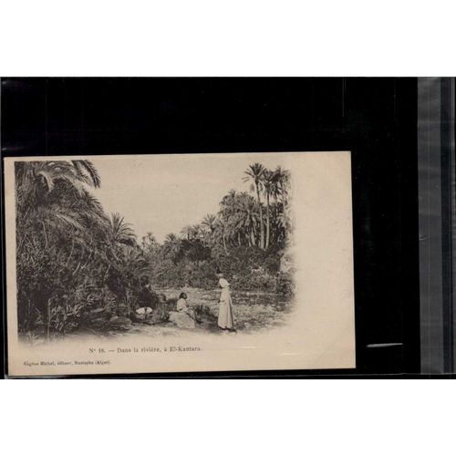 Carte Postale Dans La Riviere A El Kantara En L'état Sur Les Photos