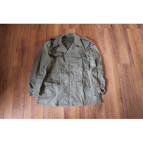 Jacket Field M-1943 De La 7ème Armée Us Ww2 Taille : 34r--44--Xs--86 Cm 6 Boutons En Plastiques