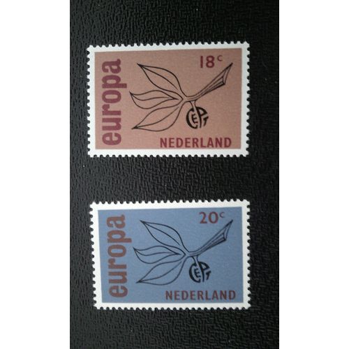 Timbre Pays-Bas (Hollande - Nederland) Yt 822 - 823 C.E.P.T.- Fruit 1965