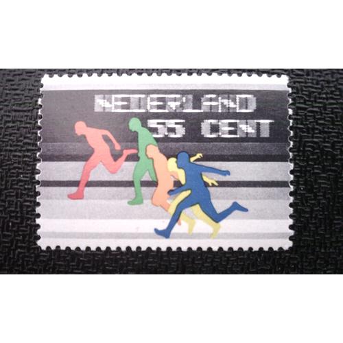 Timbre Pays-Bas (Hollande - Nederland) Yt 1049 K.N.A.U .: Cinq Coureurs 1976