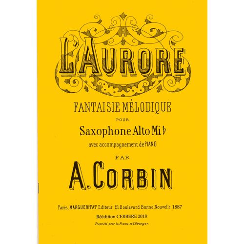 L'aurore D'albert Corbin Pour Saxophone Alto Et Piano