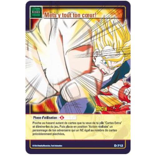 Carte Dragon Ball 712 Fr D-712 Mets Y Tout Ton Coeur ! Carte À Jouer Et À Collectionner