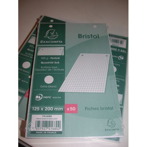 Fiche Bristol Exacompta 125x200