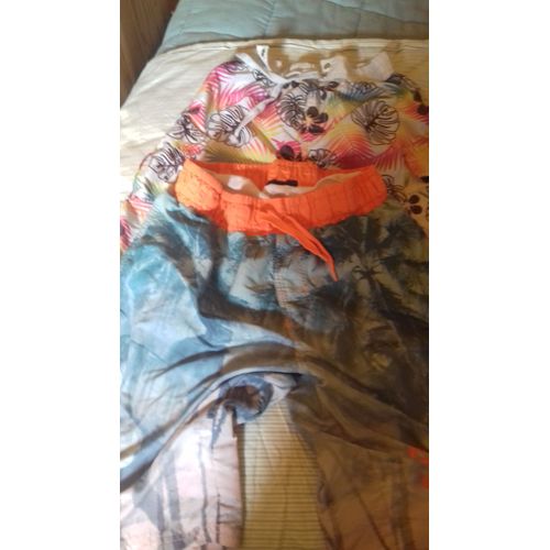 Lot De 2 Bermudas Short De Bains 14/16 Ans