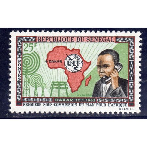 Timbre-Poste Du Sénégal (Réunion De La Première Sous-Commission Du Plan Pour LAfrique De LUnion Internationale Des Télécommunications)