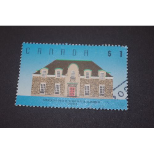 Canada 1/$ Oblitéré Timbre Runnymede Library Bibliothèque Runnymede Toronto