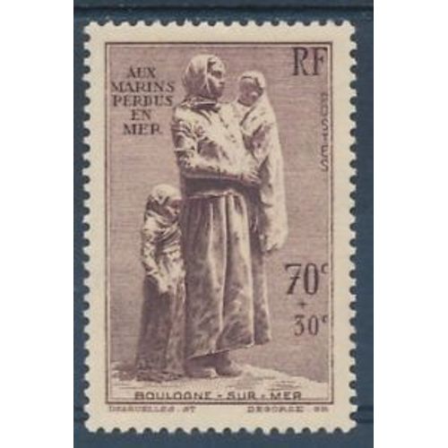 N° 447 Marins Perdus En Mer - Annee D'emission : 1939 - Cote : 35 - Timbre ** - Neuf Sans Charniere - Gomme D'origine