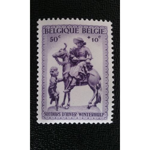 Timbre Belgique Yt 585 Statue De Saint Martin 1941