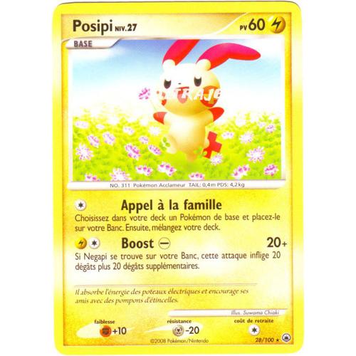 Pokémon - 28/100 - Diamant Et Perle : Aube Majestueuse - Posipi Niv.27 - Rare