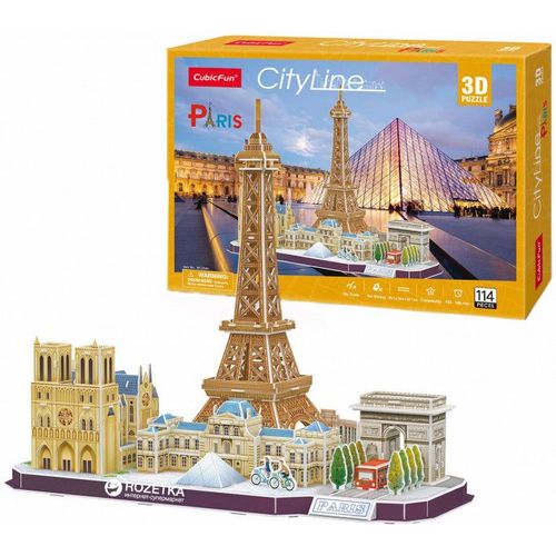 Puzzle 114 Pièces Puzzle 3d - Paris- Difficulté : 4/8