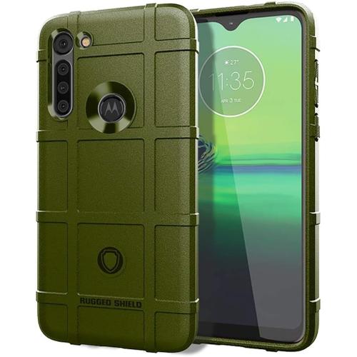 Coque De Téléphone Pour Motorola Moto G8 Power Couverture Complète Coque Tpu Antichoc Color Army Green