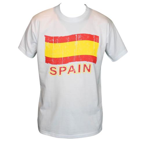 T-Shirt Homme Manches Courtes - Espagne 6028 - Blanc
