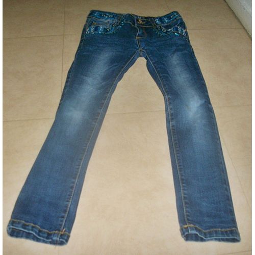 Jean Brode Fille 7-8 Ans E&s Bleu Stone