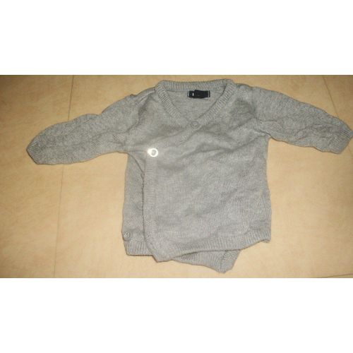 Gilet Gris Kiabi Naissance Taille 0 Mois