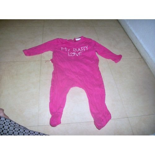 Pyjama Rose My Baby Love Taille 6 Mois Marque Kiabi