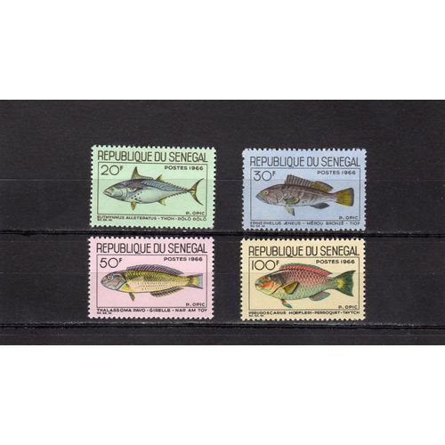 Timbres-Poste Du Sénégal (Poissons)