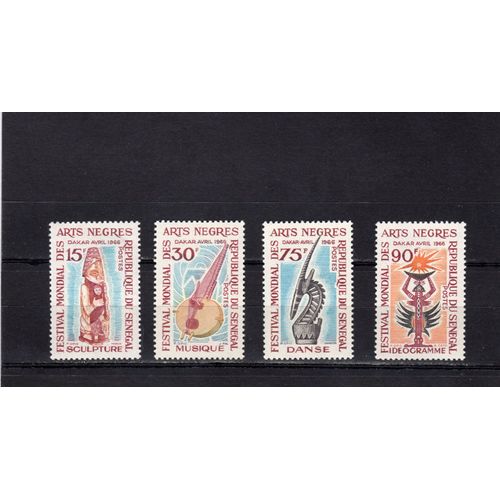 Timbres-Poste Du Sénégal (Festival Mondial Des Arts Nègres À Dakar)