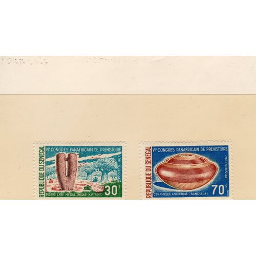 Timbres-Poste Du Sénégal (6ème Congrès Panafricain De Préhistoire À Dakar)
