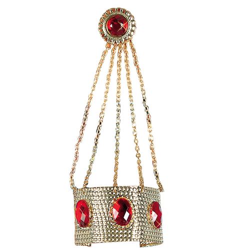 Bracelet Avec Bague Doré Et Pierres Rouges Femme Taille Unique
