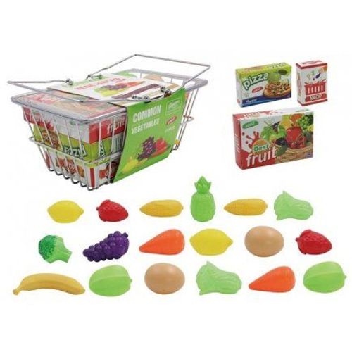 Panier De Courses En Metal 21 Pieces - Jeu D'imitation Marchande